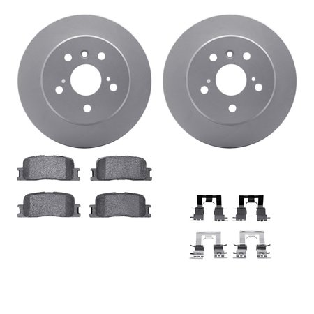 DYNAMIC FRICTION CO 4512-76103, Geospec Rotors with 5000 Advanced Brake Pads includes Hardware, Silver 4512-76103